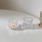 Glass Tulip Candle Holder