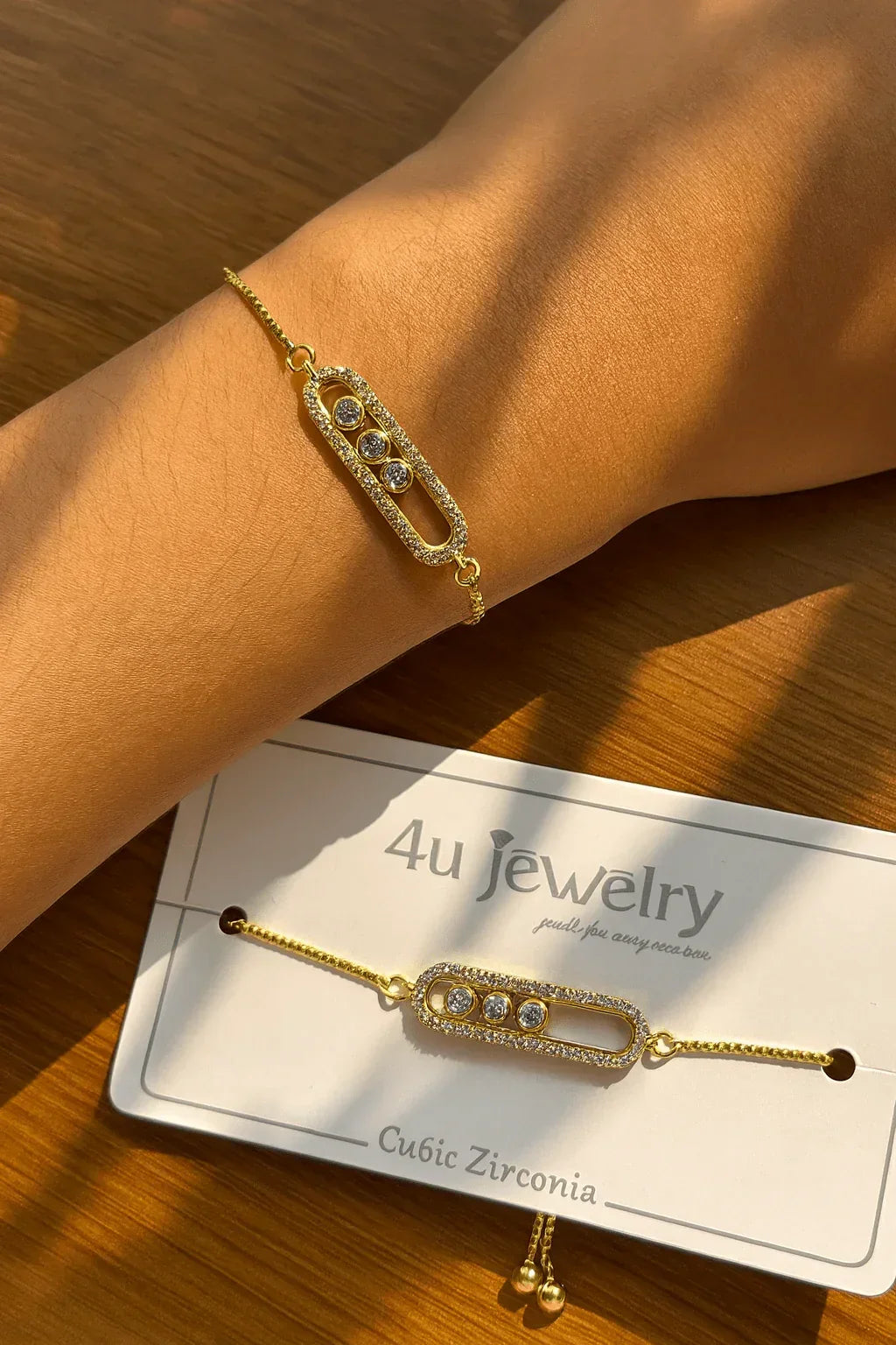 Adjustable Cubic Zirconia Bracelet