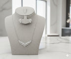 Crystal Leaf Jewelry Set