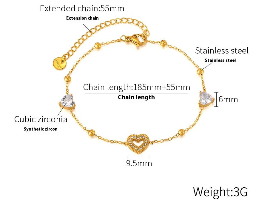 Gold Heart Bracelet