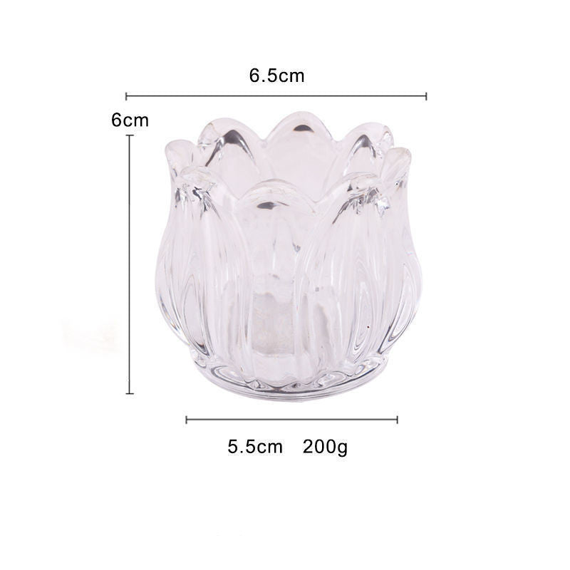 Glass Tulip Candle Holder
